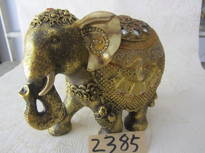 樹(shù)脂陶瓷工藝品（行走銅金色大象）造型二 匠心工藝與實(shí)用信息